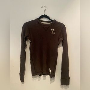 Vintage Kids Large Abercrombie Brown Long Sleeve Tee